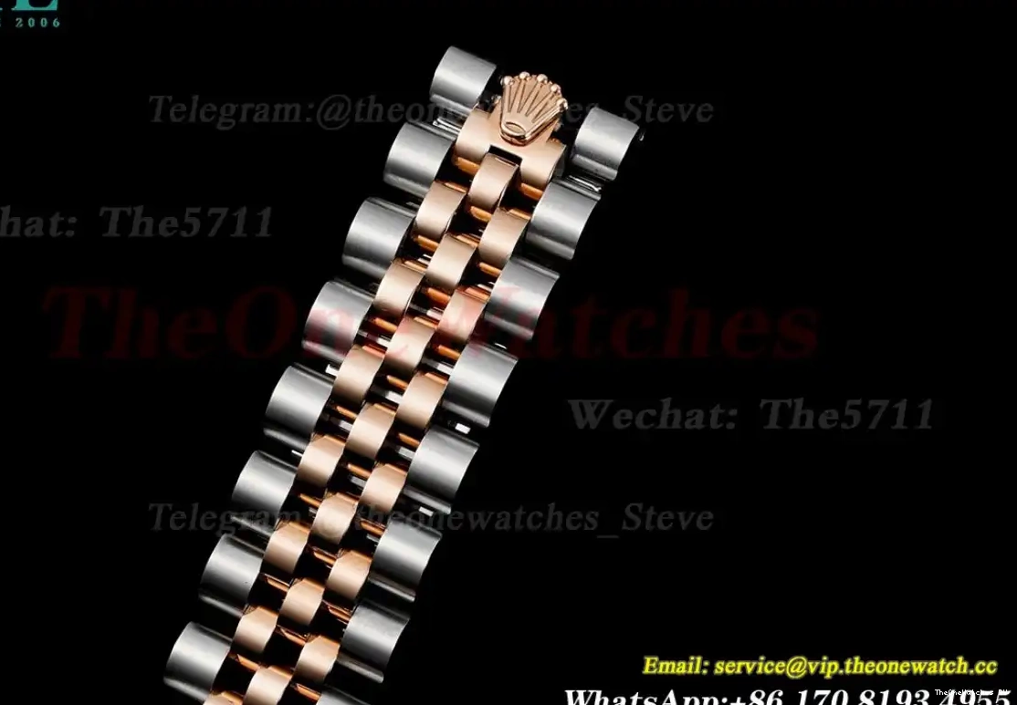 Jubilee Dia JDF White Flower Datejust A2824 SS RG 31mm 0609
